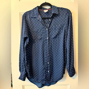 Stylus Navy Polka Dot Blouse